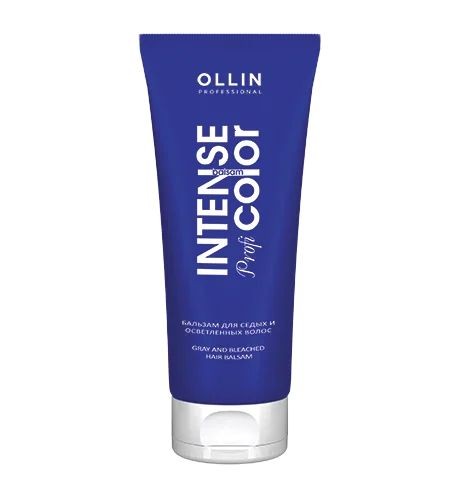 Бальзам для седых и осветленных волос Gray and bleached hair balsam Intense Profi Color Ollin Professional, 200 мл