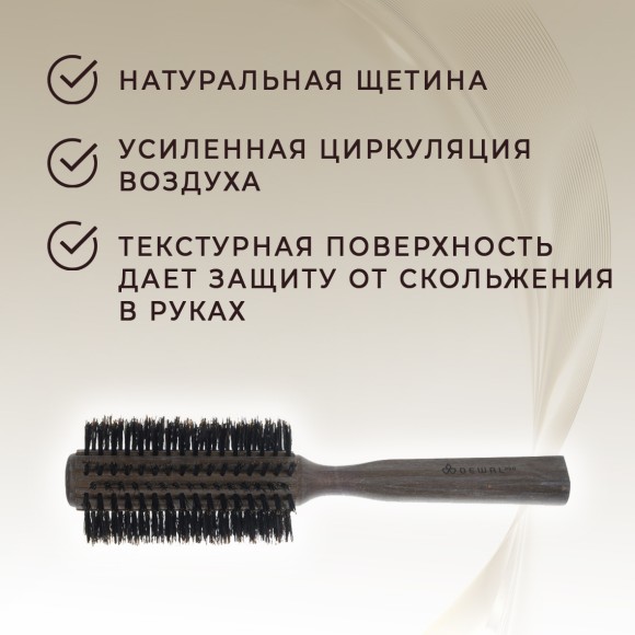 Термобрашинг Dewal pro Tornado для волос, натуральная щетина + нейлон, d28/60 BRTO-2 Термобрашинг Dewal pro Tornado для волос, натуральная щетина + нейлон, d28/60 BRTO-2