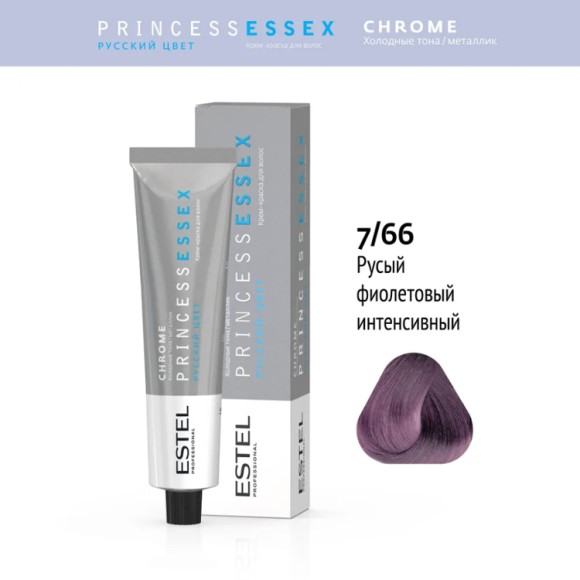 Краска для волос Estel Princess Essex Chrome 7/66 Русый фиолетовый интенсивный, 60 мл