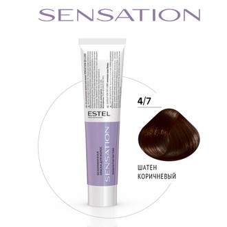 Краска для волос Estel Sensation DeLuxe 4/7 Шатен коричневый, 60 мл