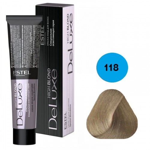 Краска для волос Estel DeLuxe High Blond 118 Пепельно-жемчужный блондин ультра, 60 мл