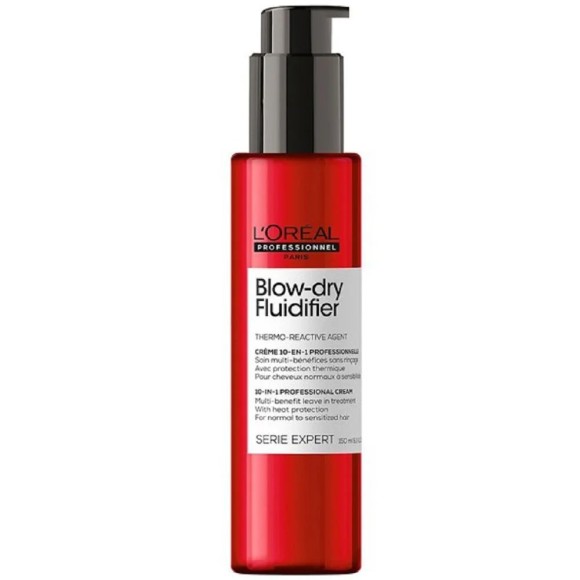 Термозащитный крем для волос с эффектом запоминания укладки Serie Expert Blow Dry Fluidifier L'oreal Professionnel, 150 мл