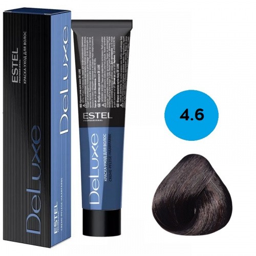 Краска для волос Estel DeLuxe 4/6 Шатен фиолетовый, 60 мл Краска для волос Estel DeLuxe 4/6 Шатен фиолетовый, 60 мл