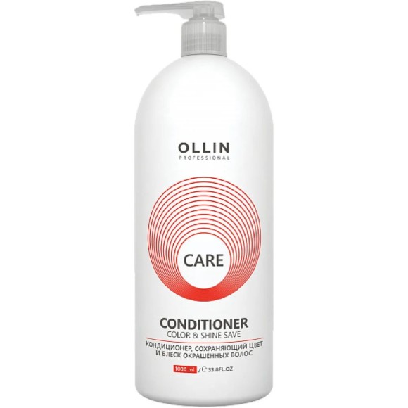 Кондиционер для сохранения цвета и блеска окрашенных волос Color&Shine Save Conditioner Care Ollin Professional, 1000 мл