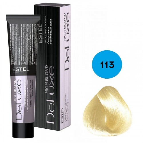 Краска для волос Estel DeLuxe High Blond 113 Пепельно-золотистый блондин ультра, 60 мл Краска для волос Estel DeLuxe High Blond 113 Пепельно-золотистый блондин ультра, 60 мл