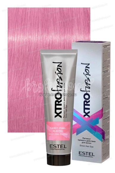 Пигмент прямого действия для волос Estel XTRO FUSION Candy Pink Electro Розовый электро, 100 мл
