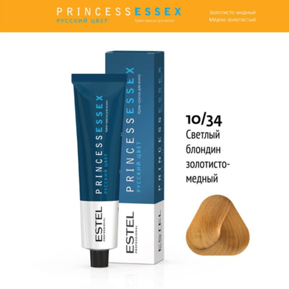 Краска для волос Estel Princess Essex 10/34 Светлый блондин золотисто-медный (Шампань), 60 мл Краска для волос Estel Princess Essex 10/34 Светлый блондин золотисто-медный (Шампань), 60 мл