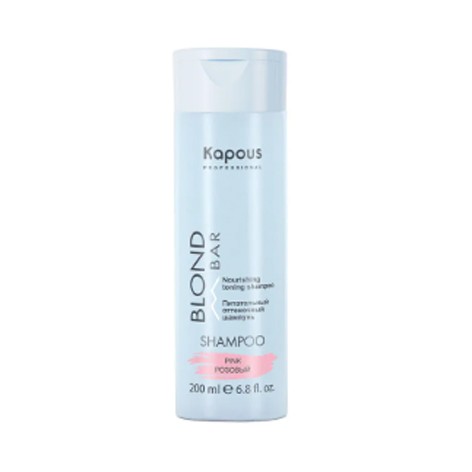 Питательный оттеночный шампунь для оттенков блонд Розовый Blond Bar Shampoo Kapous, 200 мл