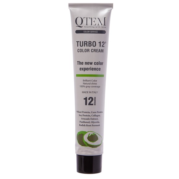 Перманентный краситель Qtem Turbo 12 Color Cream с восстанавливающими активами 5.0 Светлый шатен, 100 мл Перманентный краситель Qtem Turbo 12 Color Cream с восстанавливающими активами 5.0 Светлый шатен, 100 мл