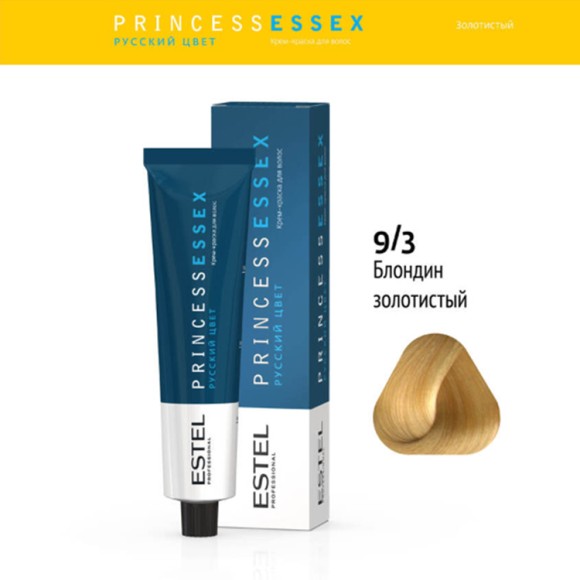 Краска для волос Estel Princess Essex 9/3 Блондин золотистый (Пшеничный), 60 мл Краска для волос Estel Princess Essex 9/3 Блондин золотистый (Пшеничный), 60 мл