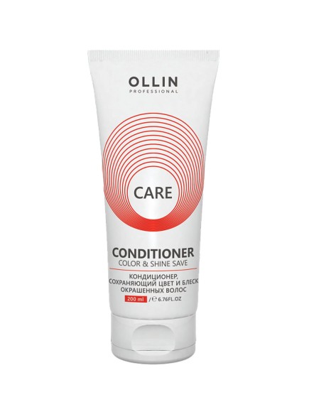 Кондиционер для сохранения цвета и блеска окрашенных волос Color&Shine Save Conditioner Care Ollin Professional, 200 мл
