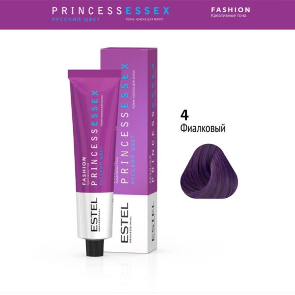 Краска для волос Estel Princess Essex Fashion 4 Фиалковый, 60 мл Краска для волос Estel Princess Essex Fashion 4 Фиалковый, 60 мл
