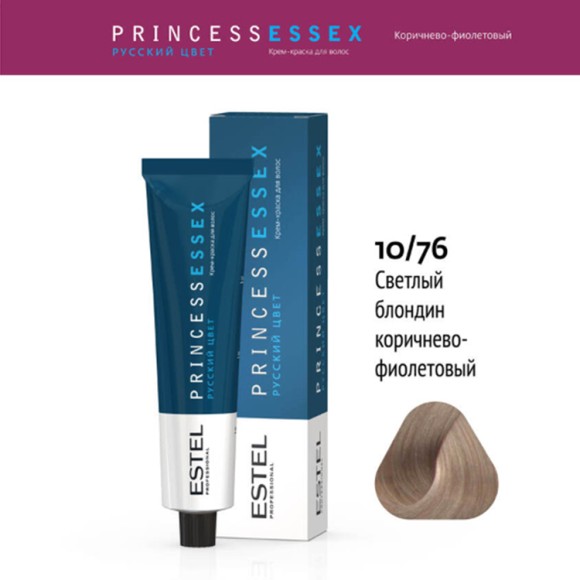 Краска для волос Estel Princess Essex 10/76 Светлый блондин коричнево-фиолетовый (Снежный лотос), 60 мл
