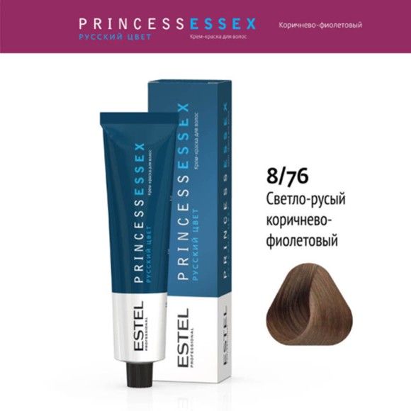 Краска для волос Estel Princess Essex 8/76 Светло-русый коричнево-фиолетовый (Дымчатый топаз), 60 мл