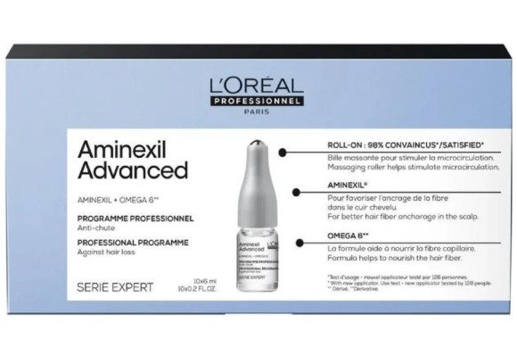 Ампулы против выпадения волос Aminexil Advanced L'oreal Professionnel, 6 мл