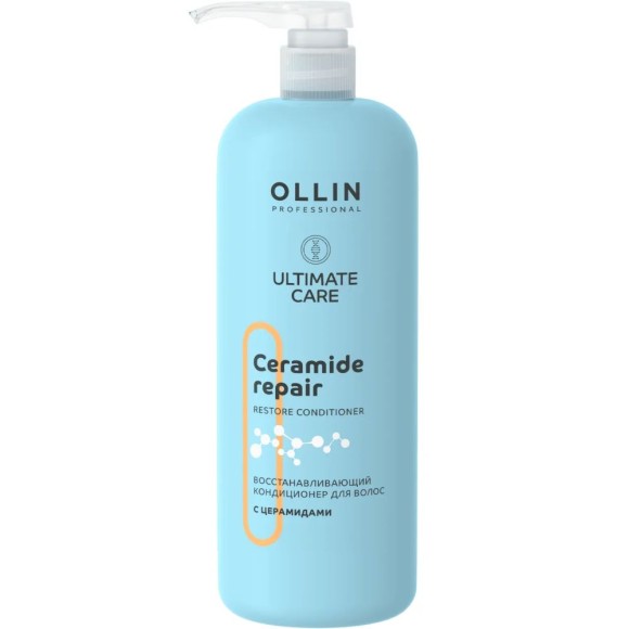 Восстанавливающий кондиционер для волос с церамидами Ultimate Care Ollin Professional, 1000 мл