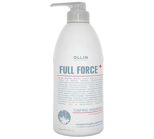 Тонизирующий шампунь с экстрактом пурпурного женьшеня Full Force Ollin Professional, 750 мл