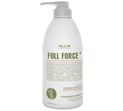 Очищающий шампунь с экстрактом бамбука Full Force Ollin Professional, 750 мл