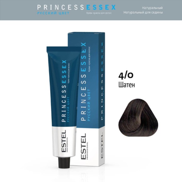 Краска для волос Estel Princess Essex 4/0 Шатен, 60 мл Краска для волос Estel Princess Essex 4/0 Шатен, 60 мл