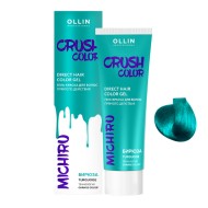 Гель-краска для волос прямого действия бирюза Crush Color Ollin Professional, 100 мл