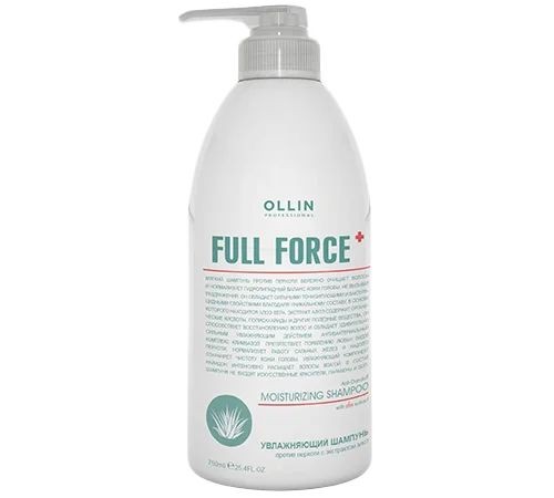 Увлажняющий шампунь против перхоти с экстрактом алоэ Full Force Ollin Professional, 750 мл