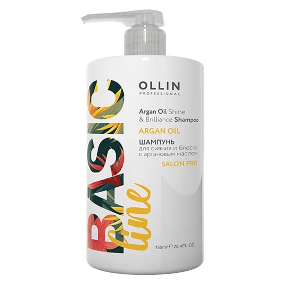 Шампунь для сияния и блеска с аргановым маслом Ollin Argan Oil Shine Brilliance Ollin Professional, 750 мл