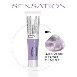 Краска для волос Estel Sensation DeLuxe 10/66 Cветлый блондин фиолетовый интенсивный, 60 мл