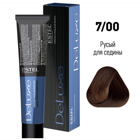 Краска для волос Estel DeLuxe 7/00 Русый для седины, 60 мл Краска для волос Estel DeLuxe 7/00 Русый для седины, 60 мл