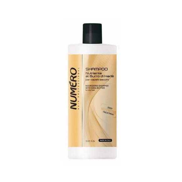 Шампунь с маслом карите для сухих волос Numero Shea Butter Brelil, 1000 мл