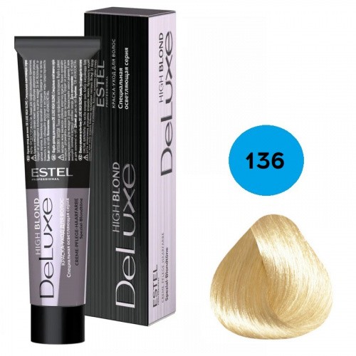 Краска для волос Estel DeLuxe High Blond 136 Золотисто-фиолетовый блондин ультра, 60 мл