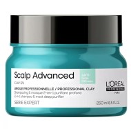 Шампунь-маска 2-в-1 Scalp Advanced для жирной кожи головы L'oreal Professionnel, 250 мл