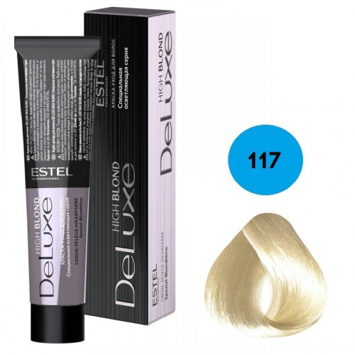 Краска для волос Estel DeLuxe High Blond 117 Пепельно-коричневый блондин ультра, 60 мл Краска для волос Estel DeLuxe High Blond 117 Пепельно-коричневый блондин ультра, 60 мл