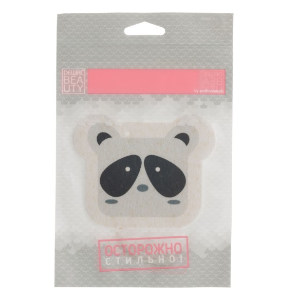 Спонж Dewal Beauty "панда", для снятия макияжа, 105х83 мм CEY-8315B