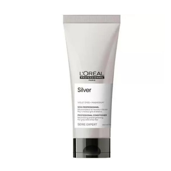Смываемый уход для седых и обесцвеченных волос Expert Silver L'oreal Professionnel, 200 мл