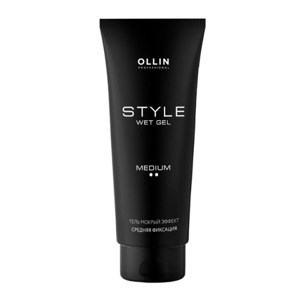 Гель Мокрый эффект средней фиксации Wet Gel Medium Style Ollin Professional, 200 мл