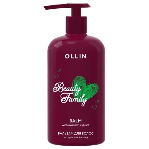 Бальзам для волос с экстрактом авокадо Beauty Family Ollin Professional, 500 мл